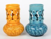 (2) Burmantofts style faience