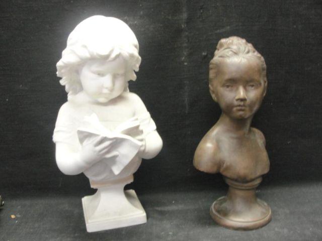 2 Busts. 1 Parian and 1 Terracotta.