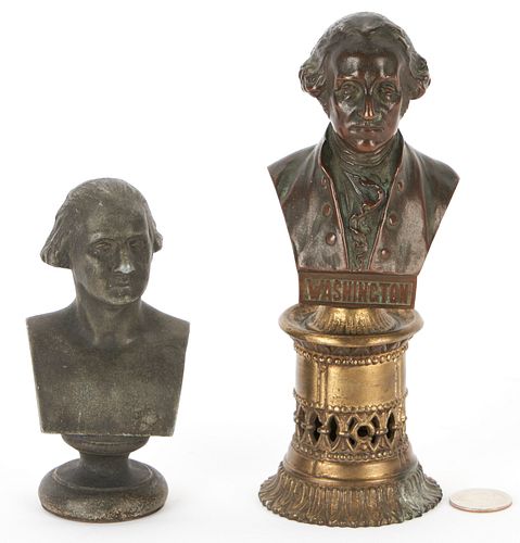 2 BUSTS OF GEORGE WASHINGTON, INCL.