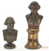 2 BUSTS OF GEORGE WASHINGTON,