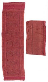 2 CAMBODIAN SILK IKAT TEXTILES