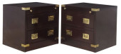 (2) CAMPAIGN-STYLE MAHOGANY NI