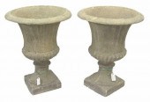(2) CAMPANA STYLE CAST STONE G