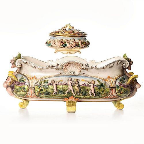 2 CAPODIMONTE, LARGE CENTERPIECE