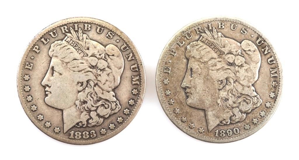 (2) CARSON CITY MORGAN SILVER
