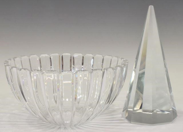 (2) CARTIER CRYSTAL OBELISK &