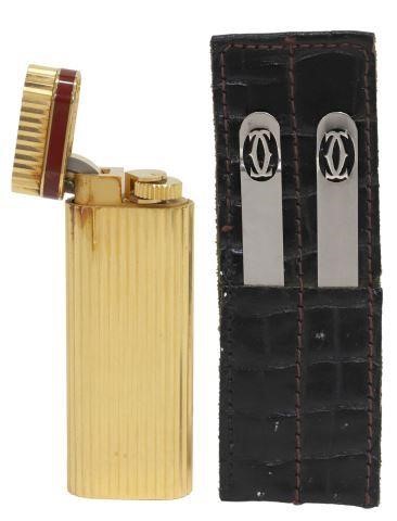 (2) CARTIER PLATED LIGHTER &