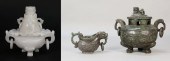 2 CARVED CHINESE CENSERS & WIN