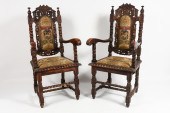 2 CARVED ''DESIGN TOSCANO CHAR