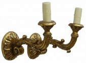 (2) CARVED GILTWOOD SINGLE-LIG