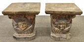 (2) CARVED & PAINTED ARCHITECT