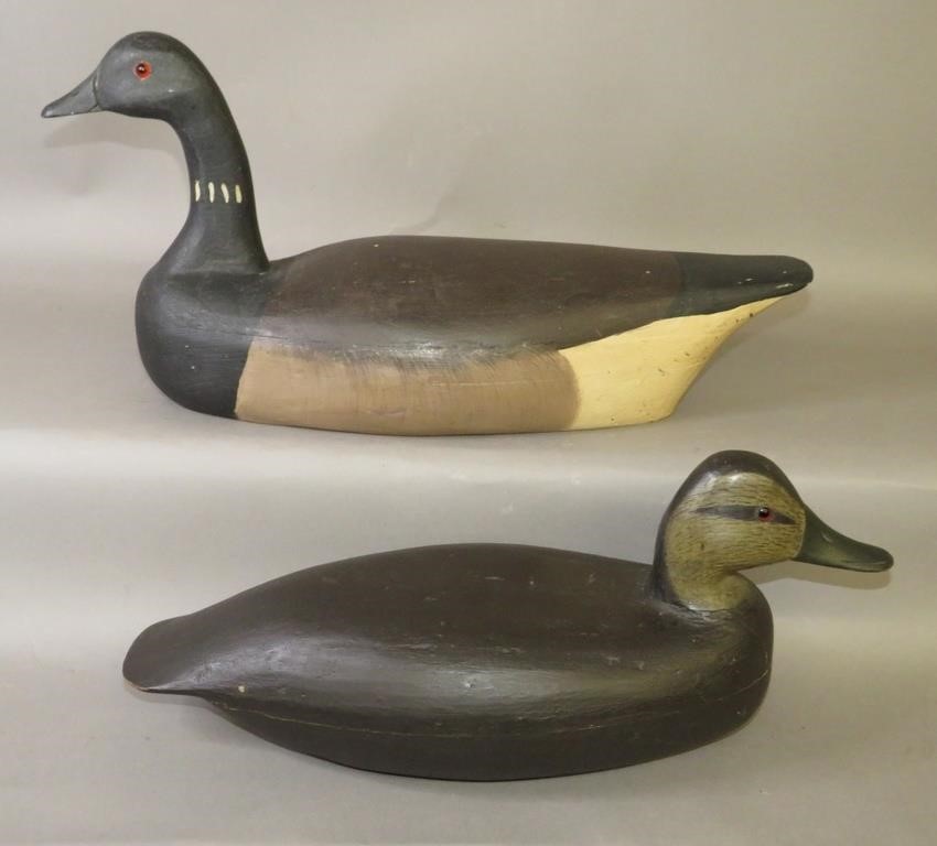 2 CARVED & PAINTED WORKING CLASS