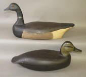 2 CARVED & PAINTED WORKING CLA
