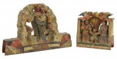 (2) CARVED & POLYCHROMED HOLY