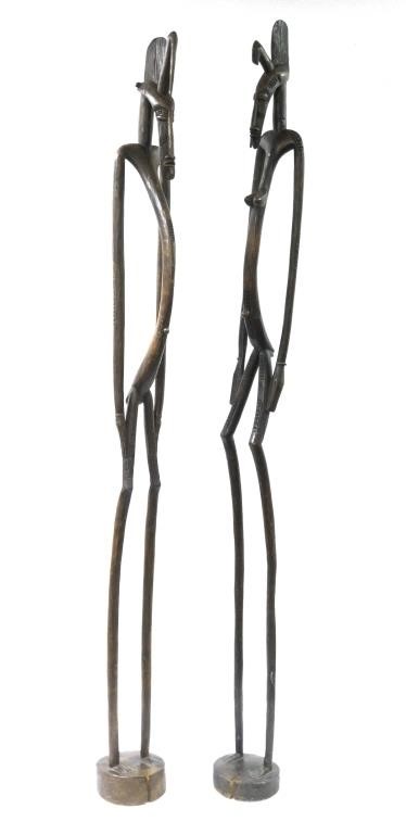 (2) CARVED SENUFO RHYTHM
