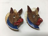 2 CARVED WOOD AND BAKELITE DON