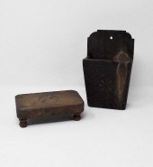2 CARVED WOOD ITEMS2 pieces, w