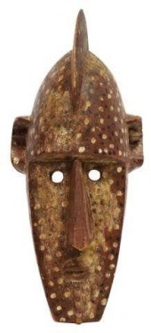 (2) CARVED WOOD MASK, BAMANA P