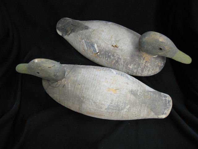 2 Carved Wooden Duck Decoysby