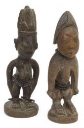 (2) CARVED YORUBA PEOPLES ERE