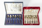 (2) CASED SETS OF SILVER DEMIT