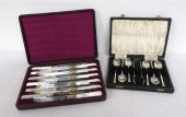 2 CASED SETS VICTORIAN SILVERP