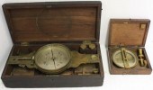 2 CASED SURVEYORS COMPASSES TO