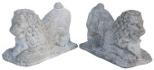 (2) CAST CONCRETE GARDEN SCULP