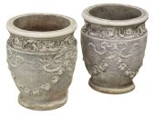 (2) CAST CONCRETE SWAG GARDEN