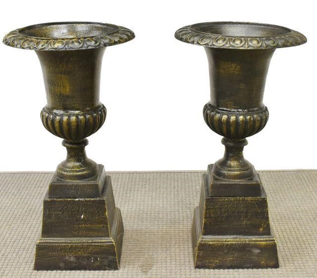 2) CAST IRON CAMPAGNA-FORM GARDEN