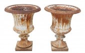 (2) CAST IRON CAMPANA URN GARD