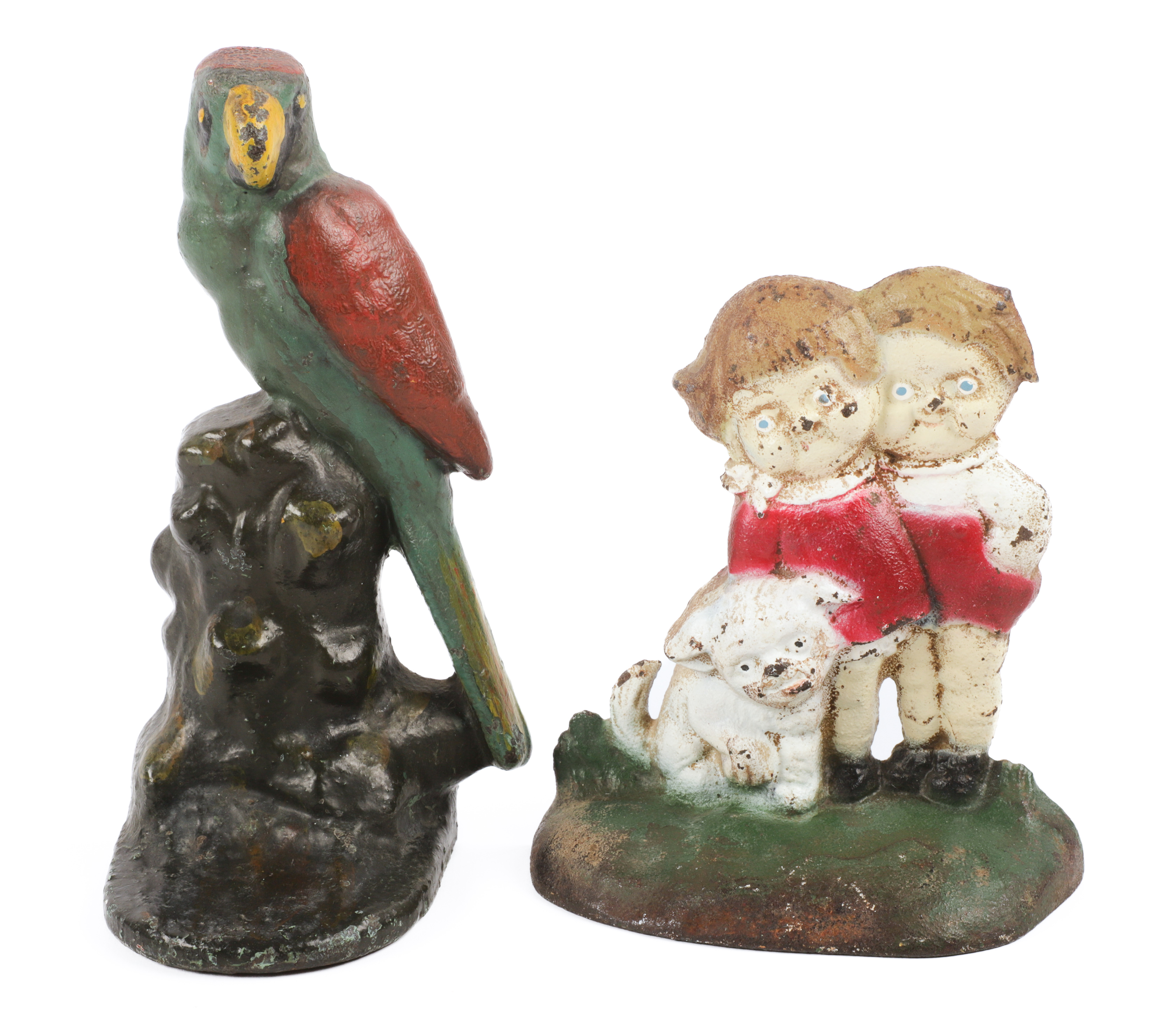 (2) Cast iron doorstops, possibly