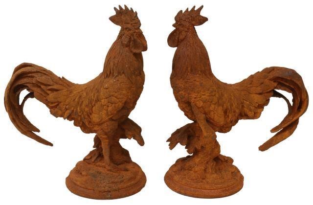 (2) CAST IRON FIGURES OF