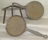 2 CAST IRON GRIDDLESca. 1750-1