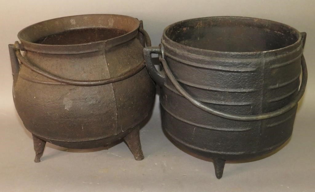 2 CAST IRON POTSca. 1750 &