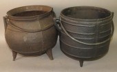 2 CAST IRON POTSca. 1750 & 180