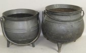 2 CAST IRON POTSca. 1750-1790;