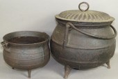 2 CAST IRON POTSca. 1750-1820;