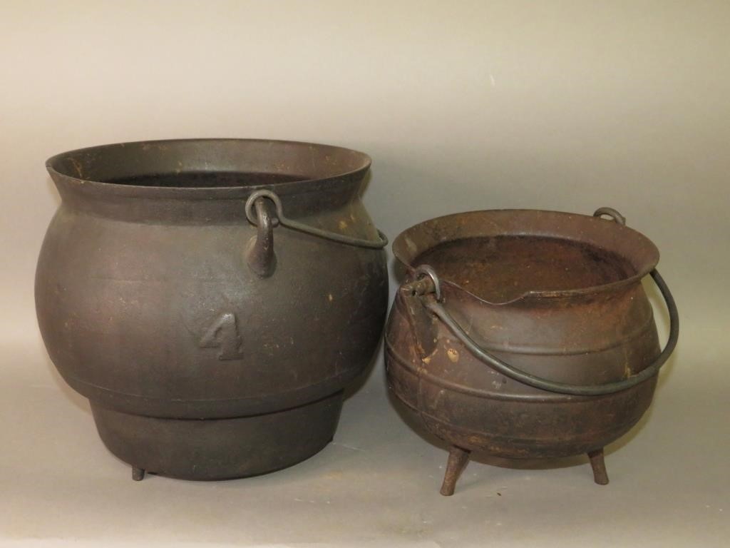 2 CAST IRON POTSca. 1835-1869;