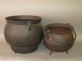 2 CAST IRON POTSca. 1835-1869;