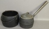 2 CAST IRON POTSca. 1860-1870;