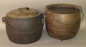 2 CAST IRON POTSca. 1860-1890;