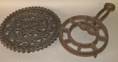 2 CAST IRON ROUND STANDSca. 18