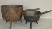 2 CAST IRON SKILLETSca. 1800;
