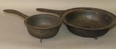 2 CAST IRON SPIDER PANSca. 184