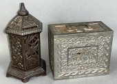 2 CAST IRON STILL BANKS CA. 18