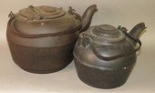 2 CAST IRON TEA KETTLESca. 186