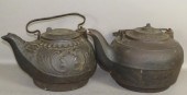 2 CAST IRON TEAKETTLESca. 1860