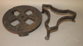 2 CAST IRON TRIVETSca. 19th ce