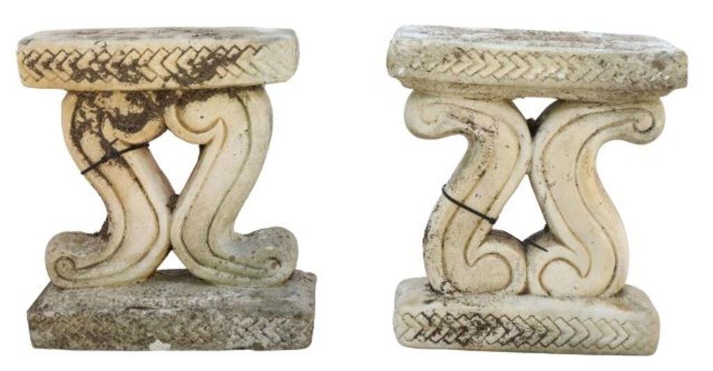 (2) CAST STONE ARCHITECTURAL